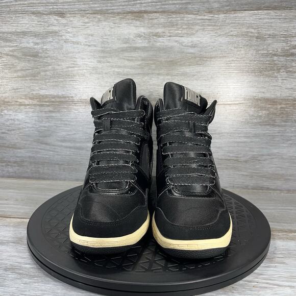 Nike Womens Force Dunk Sky Hi 629746-001 Hidden Wedge Black Sneakers Size 7 - Picture 2 of 9